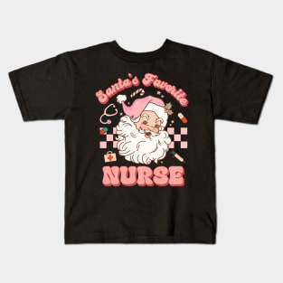 Santa's Favorite Nurse Christmas RN ER ICU Kids T-Shirt